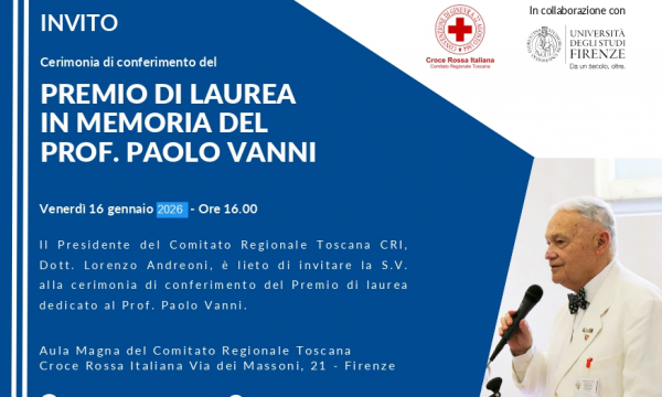 Cerimonia di conferimento del Premio di Laurea in memoria del Prof. Paolo Vanni.