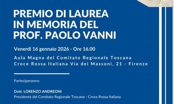 Premio di Laurea in memoria del Prof. Paolo Vanni