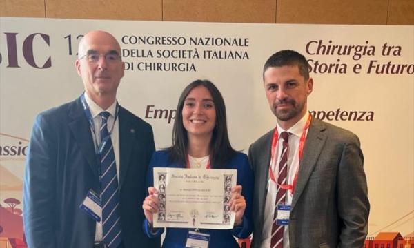 Research, clinical practice, and training: three young doctors from Careggi stand out at the 128th Congress of the Italian Society of Surgery