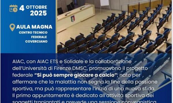 CALCIO E TRAPIANTO: la salute e il benessere passano dal campo